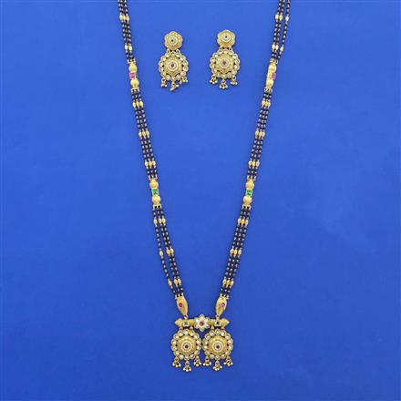 Antique Pearl Mangalsutra With Gold Plating