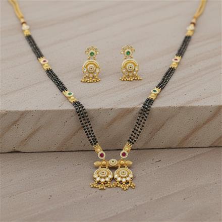 Antique Pearl Mangalsutra With Gold Plating