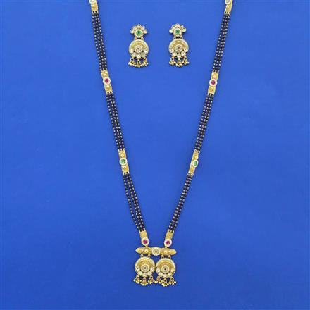 Antique Pearl Mangalsutra With Gold Plating