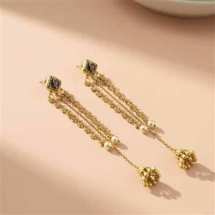 Antique Kashmiri Jhumki With Gold Plating