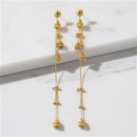 Antique Kashmiri Jhumki With Gold Plating