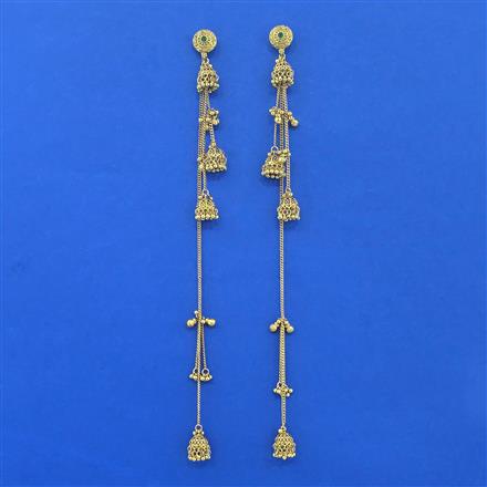 Antique Kashmiri Jhumki With Gold Plating