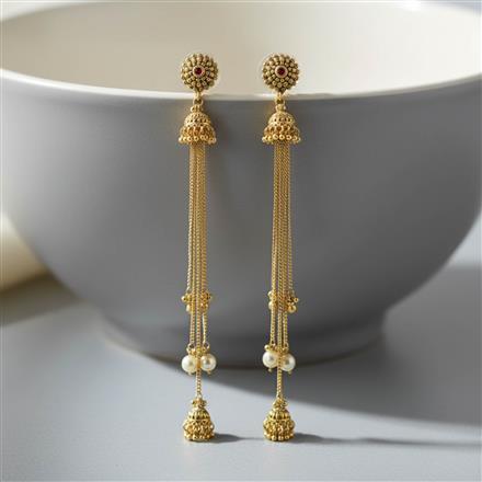 Antique Kashmiri Jhumki With Gold Plating