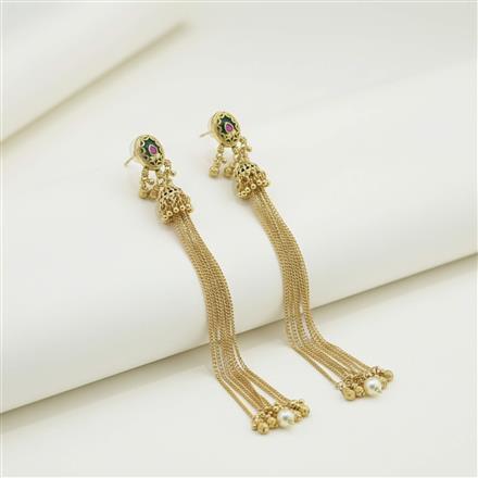 Antique Kashmiri Jhumki With Gold Plating