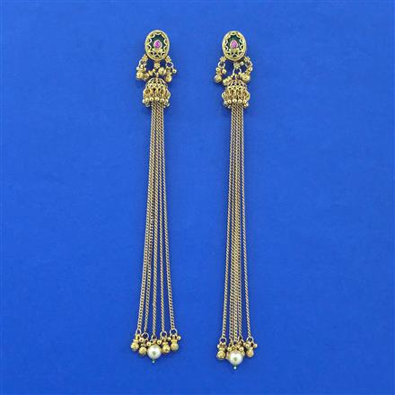 Antique Kashmiri Jhumki With Gold Plating