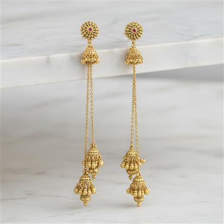 Antique Kashmiri Jhumki With Gold Plating