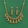Antique Classic Necklace Set With Matte Gold Plating