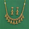 Antique Classic Necklace Set With Matte Gold Plating