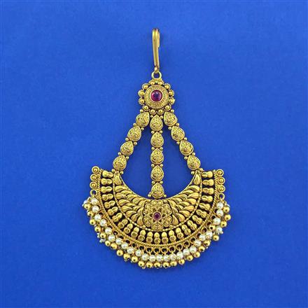 Antique Pearl Pasa With Matte Gold Plating