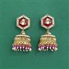 Antique Moti Earring With Matte Gold Plating
