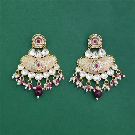 Antique Meenakari Earring With Gold Plating