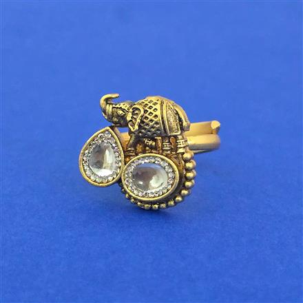 Antique Adjustable Ring With Gold Plating