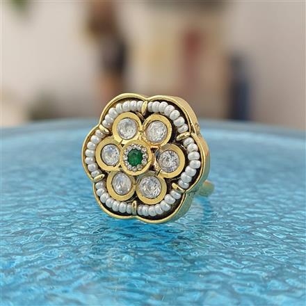 Antique Adjustable Ring With Gold Plating