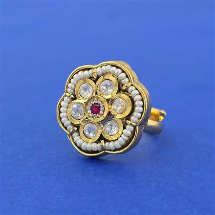 Antique Adjustable Ring With Gold Plating