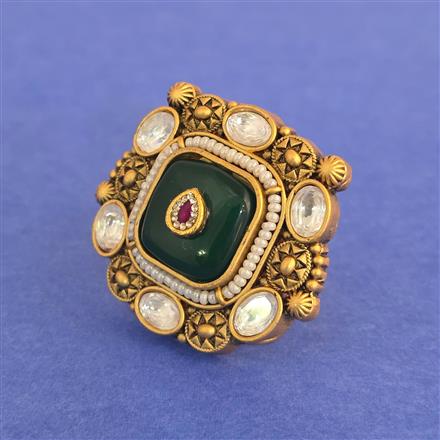 Antique Adjustable Ring With Gold Plating