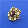 Antique Pearl Ring With Gold Plating