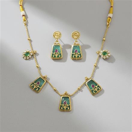 Antique Classic Necklace Set With Gold Plating
