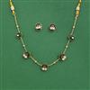 Antique Classic Necklace Set With Matte Gold Plating