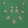 Antique Moti Necklace Set With Matte Gold Plating