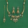 Antique Classic Necklace Set With Matte Gold Plating