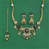 Antique Classic Necklace Set With Matte Gold Plating