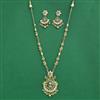 Antique Peacock Necklace Set With Matte Gold Plating
