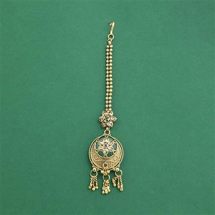 Antique Classic Tikka With Matte Gold Plating