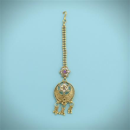 Antique Classic Tikka With Matte Gold Plating