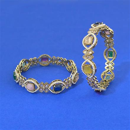 Antique Classic Bangles With Mehndi Plating