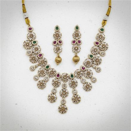 Antique Classic Necklace Set With Gold Plating