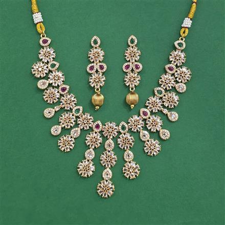 Antique Classic Necklace Set With Gold Plating