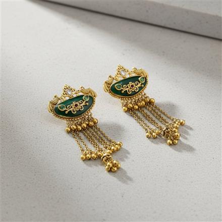 Antique Classic Earring With Matte Gold Plating