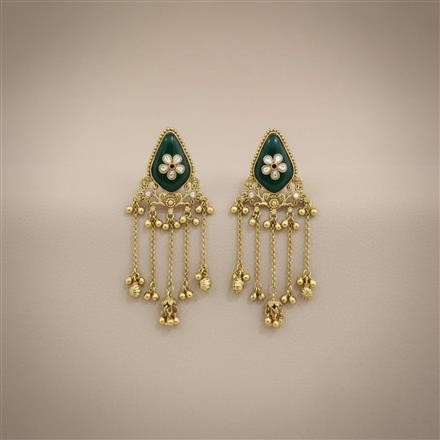 Antique Classic Earring With Matte Gold Plating