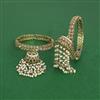 Antique Moti Bangles With Mehndi Plating