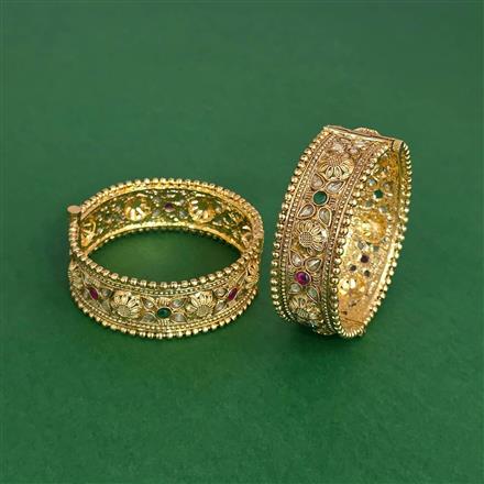 Antique Openable Bangles With Gold Plating