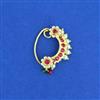 Antique Moti Nose Ring With Gold Plating