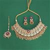 Antique Mukut Necklace Set With Gold Plating