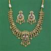 Antique Moti Necklace Set With Gold Plating
