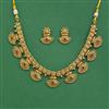 Antique Classic Necklace Set With Matte Gold Plating