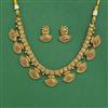 Antique Classic Necklace Set With Matte Gold Plating