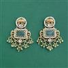 Antique Moti Earring With Matte Gold Plating