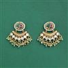 Antique Moti Earring With Matte Gold Plating