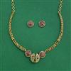 Antique Classic Necklace Set With Matte Gold Plating