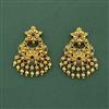 Antique South Indian Earring With Matte Gold Plating