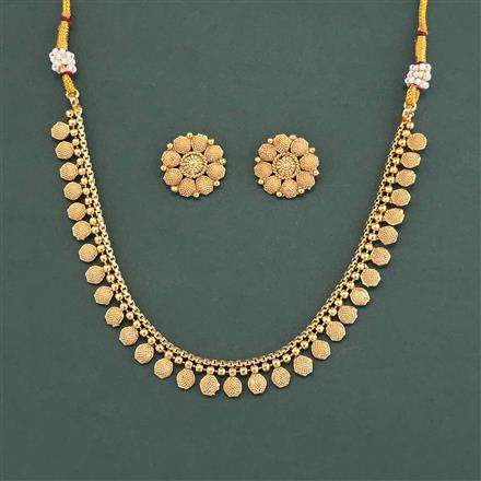 Antique Plain Gold Necklace With Gold Plating
