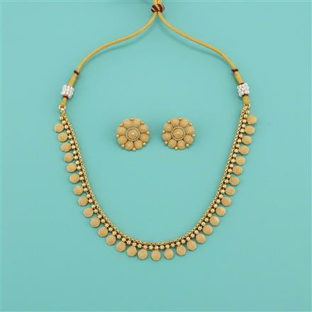 Antique Plain Gold Necklace With Gold Plating