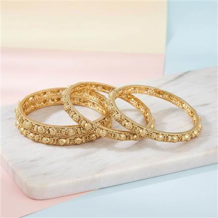 Antique Plain Gold Bangles With Gold Plating