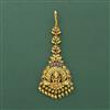 Antique Temple Tikka With Matte Gold Plating