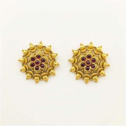 Antique South Indian Earring With Matte Gold Plating