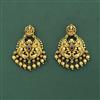 Antique Temple Earring With Matte Gold Plating